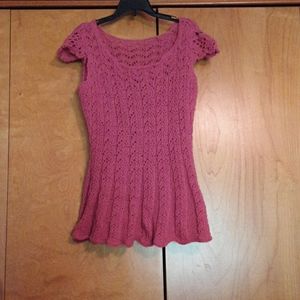 Hand Knitted Lace Top